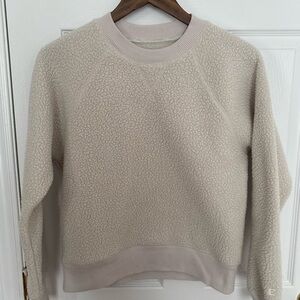 Everlane Cream Sherpa Crewneck Sweater